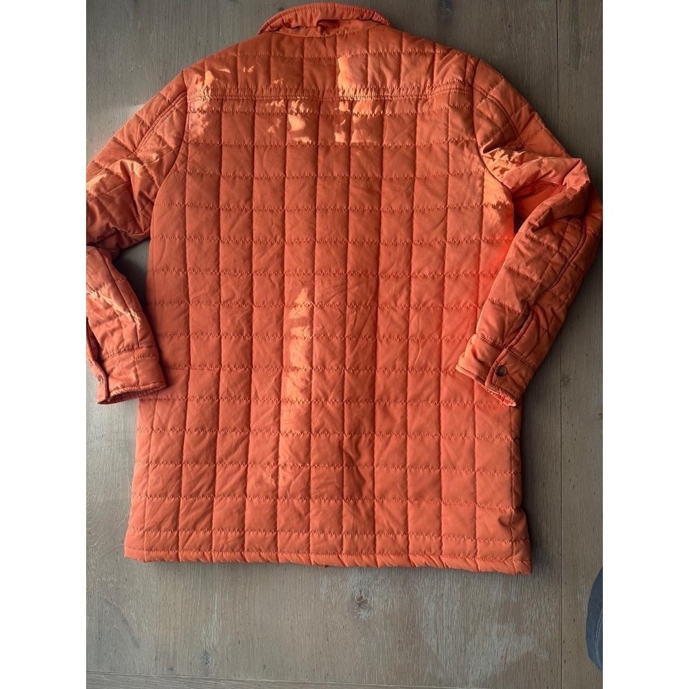 Evy's Tree Quilted Jacket Womens Size L Light Orange‎ Terra Cotta Button Front - Picture 6 of 9